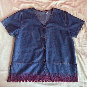 Jane Ashley denim top